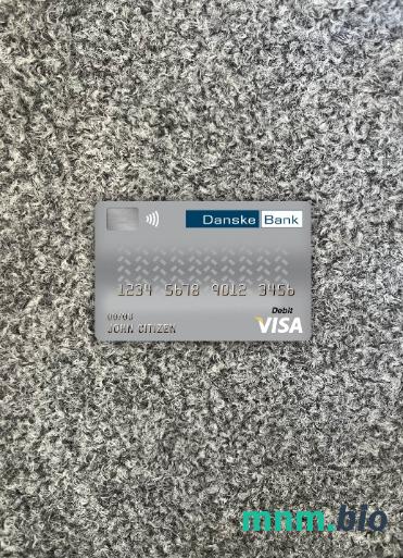 Denmark Danskebank visa obciążyć card wygląd fotograficzny skan PSD + zdjęcie